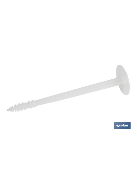 Confezione da 100 unità di tasselli di fissaggio per pannelli isolanti senza chiodo 8 x 140 mm
