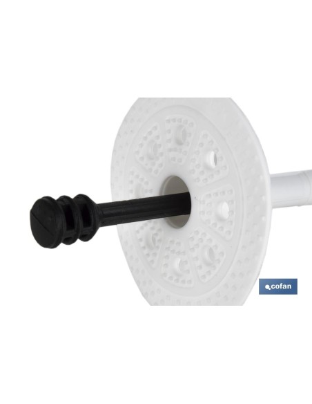 Pack of 200 units insulation panel fixing plugs 10x70