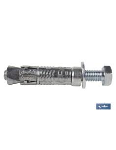 Pacote de 100 unidades de anclagem zamak HPM M-6x50 com parafuso 8.8 2