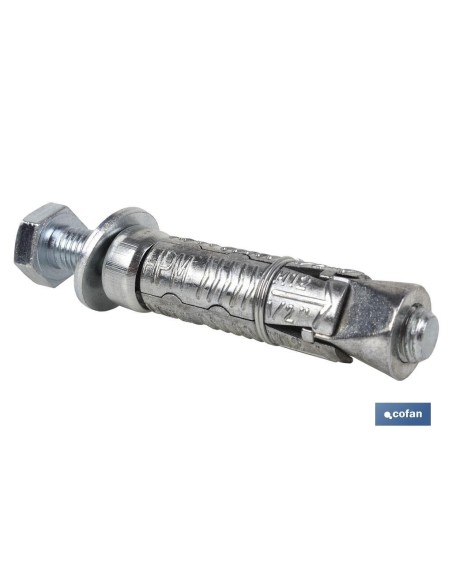 Pack de 50 unités d'ancrage zamak HPM M-8x50 avec vis 8.8