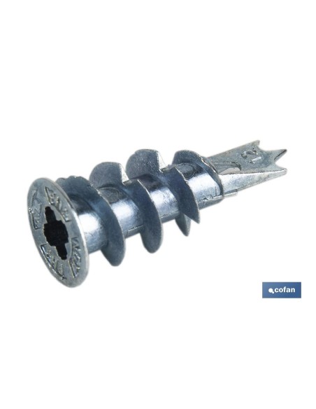 Pack 100 unidades TACO ZAMAK 13X32 con tornillo 4,2X32
