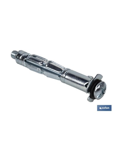 Pack mit 100 Metallankern für Hohlmaterialien M4 x 47 mm