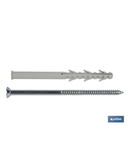 Pacote com 50 unidades de taco longo de impacto com parafuso Torx Ø10 x 100 mm