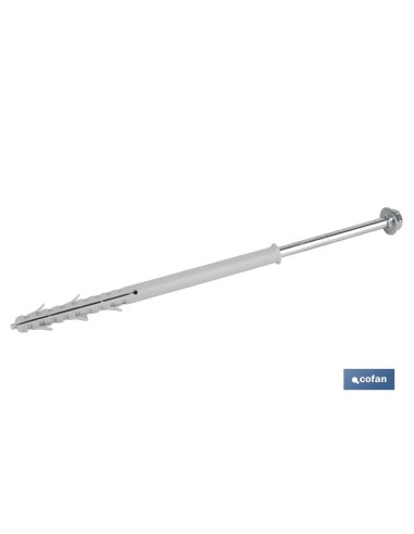 Pack 50 unidades taco largo de golpe con tornillo hexagonal Ø10 x 160 mm