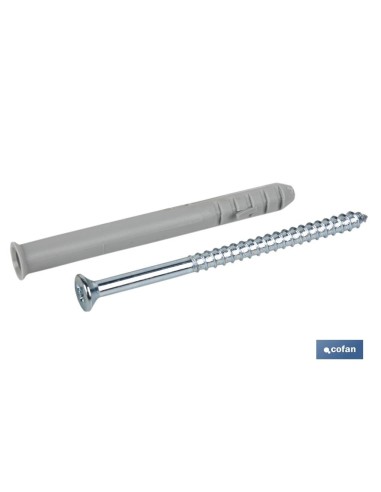 Pack mit 50 langen Schlagdübel mit Pozidrive-Schraube Ø10 x 160 mm