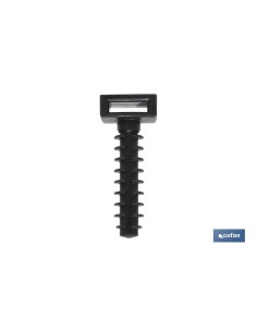Pack de 100 unités de chevilles pour colliers de serrage perceuse noir 8 mm
