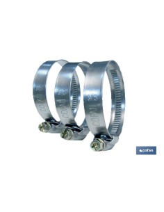 Pacco da 50 morsetti metallici banda 12mm con gancio a vite