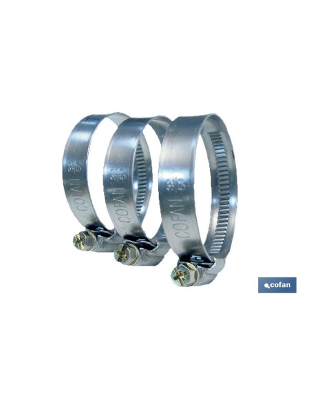Confezione da 50 morsetti metallici banda 12mm con gancio a vite