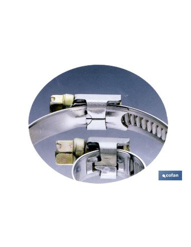 Pack 100 abrazaderas inox A-2 banda 9mm 30-45