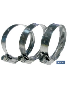 Pack de 100 colliers inox A-2 bande 9mm 50-70