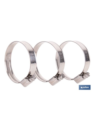 Pack mit 50 Edelstahl A-2 Schellen Band 12mm 40-60