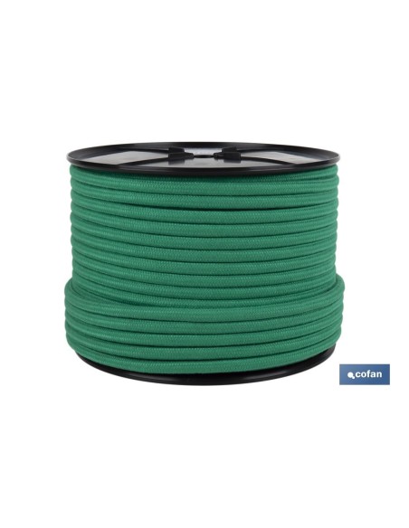 Nautical control line 8 mm with soft cover 200 m green