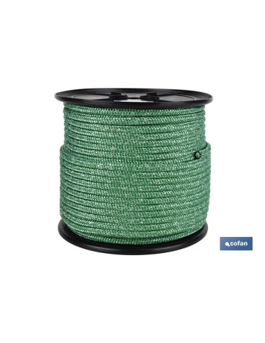 Rullo drizza nautica 12 mm anima intrecciata 100 m verde