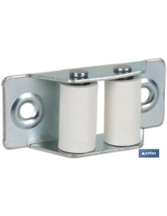 Pack of 20 Metal Cable Passes with Nylon Roller 21x50 mm