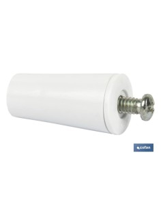 Pacote com 20 unidades de batentes para persianas 40 mm branco com parafuso M-6 2