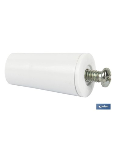 Pack of 20 40 mm White Roller Shutter Stops with M-6 Screw