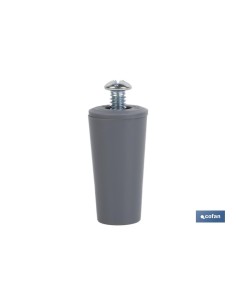 Pack 20 unidades tope persiana 40 mm gris con tornillo M-6