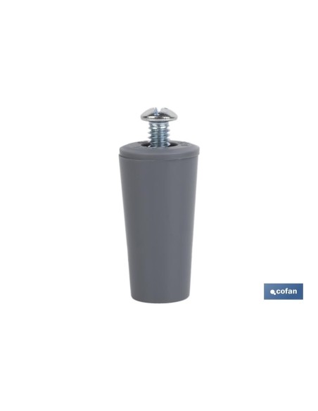 Pack de 20 unités de butée de store 40 mm gris avec vis M-6