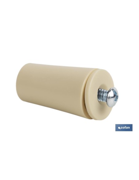 Pacote com 20 unidades de topo de persiana 40 mm marfim com parafuso M-6