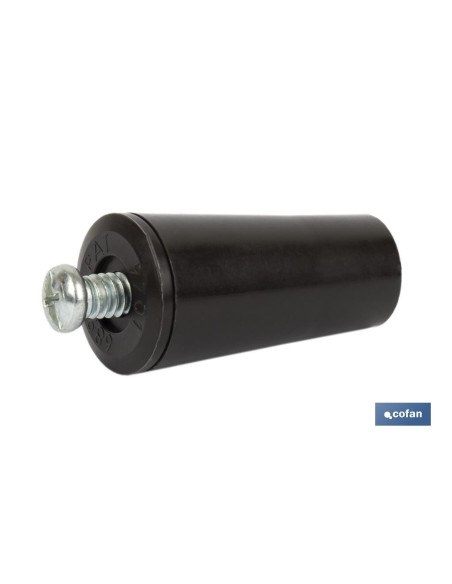 Pack de 20 unités butée de store 40 mm marron avec vis M-6