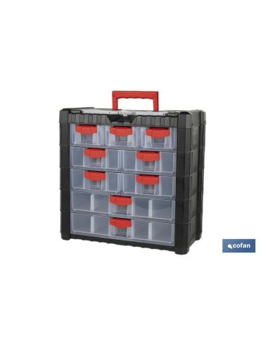 Armadio a 9 cassetti 400 x 200 x 392 mm per attrezzi