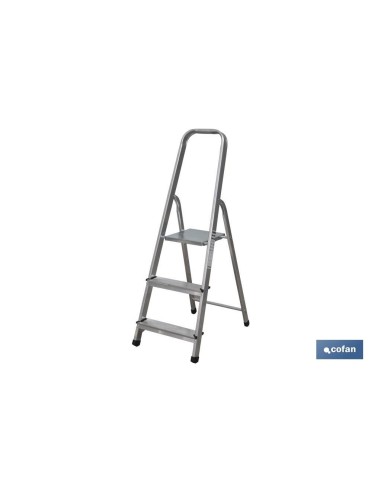 Scala in alluminio 3 gradini con altezza utile di 0,65 m