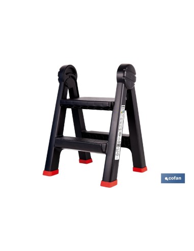 Scala pieghevole 2 gradini con superficie antiscivolo