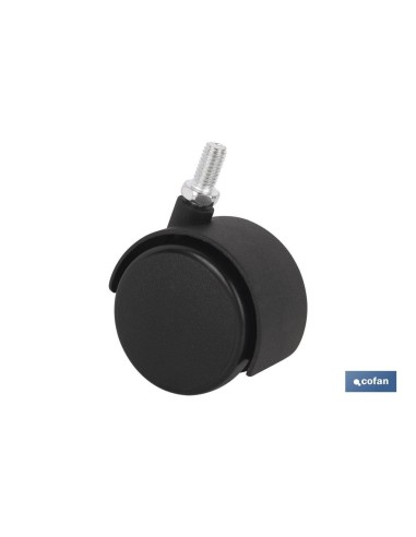 Pack of 4 Plastic Wheels Ø50mm Screw 8x15