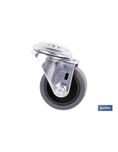 Pack mit 4 Grauen Gummirollen Ø40x18mm für Möbel