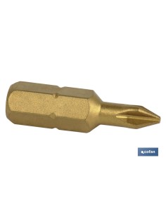 Pack of 10 Titanium Bits 1/4" 25mm PH-1