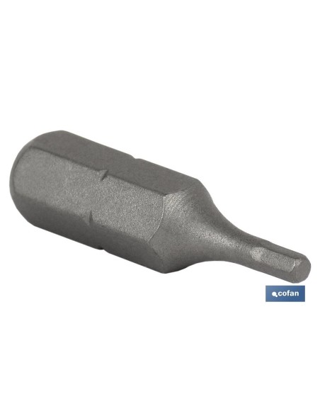 Pack mit 10 Standard-Sechskantbits 6 25mm für Schraubendreher