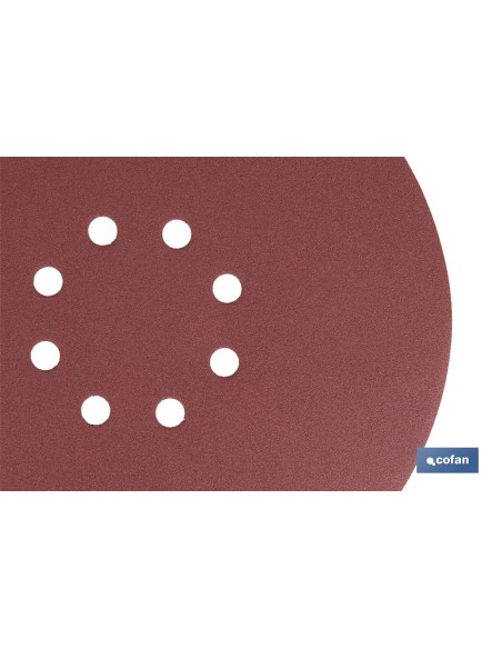 Pack of 5 sanding discs for wall and ceiling 8 holes Ø225 mm G 120