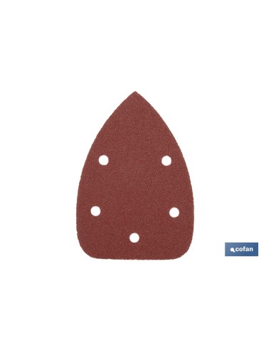 Pack of 5 sanding sheets for mouse sander 100 x 140 mm grit 80