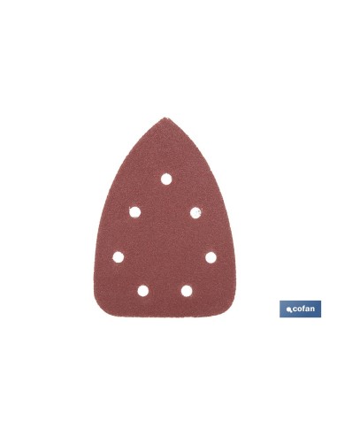 Pack de 5 feuilles de ponçage pour ponceuse Mouse 7 trous 100 x 140 mm G 80