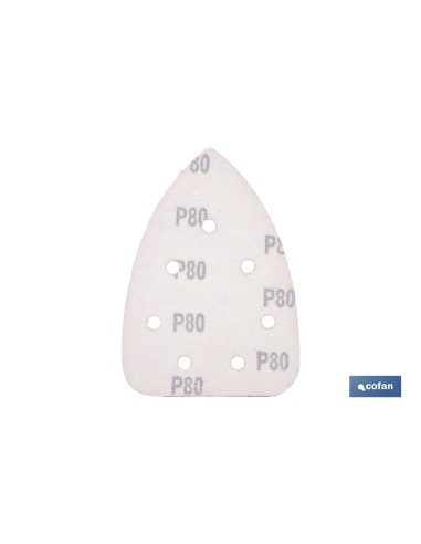 Pack de 5 feuilles de ponçage pour ponceuse Mouse 7 trous 100 x 140 mm G 80