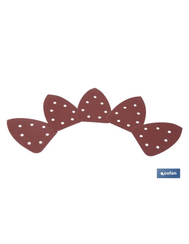 Pack de 5 feuilles de ponçage pour ponceuse Mouse 7 trous 100 x 140 mm G 80