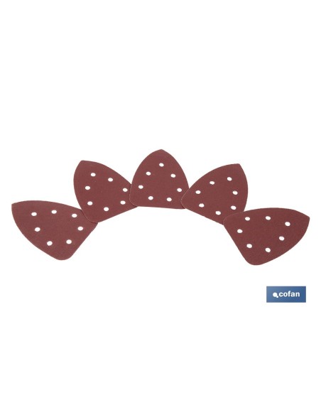 Pack de 5 feuilles de ponçage pour ponceuse Mouse 7 trous 100 x 140 mm G 80