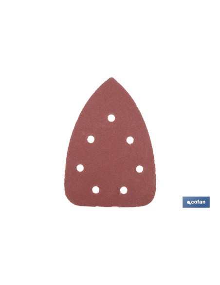 Pack de 5 feuilles de ponçage pour ponceuse mouse 7 trous 100 x 140 mm G 120