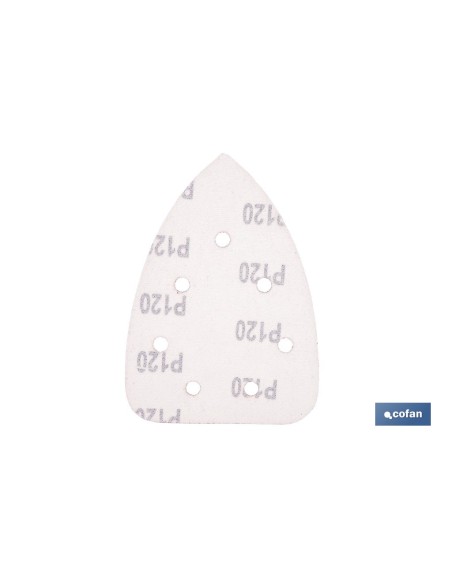 Pack de 5 feuilles de ponçage pour ponceuse mouse 7 trous 100 x 140 mm G 120