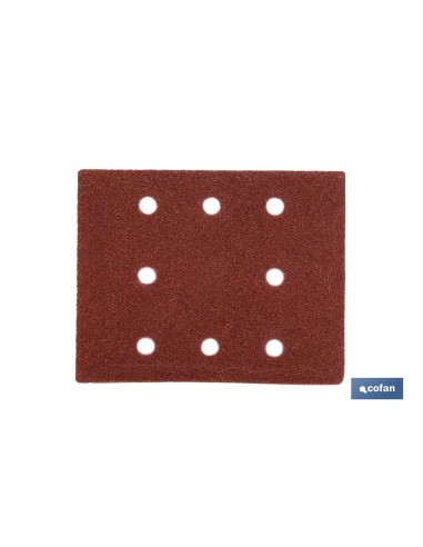 Pack of 5 sanding sheets for orbital sander 8 holes 114 x 140 mm G 80