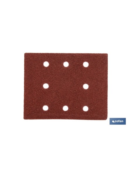 Pack of 5 sanding sheets for orbital sander 8 holes 114 x 140 mm G 80