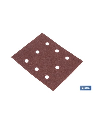 Pack of 5 sanding sheets for orbital sander 8 holes 114 x 140 mm G 80