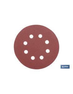Pack mit 5 Schleifscheiben für Exzenterschleifer 8 Löcher Ø125 mm G 120