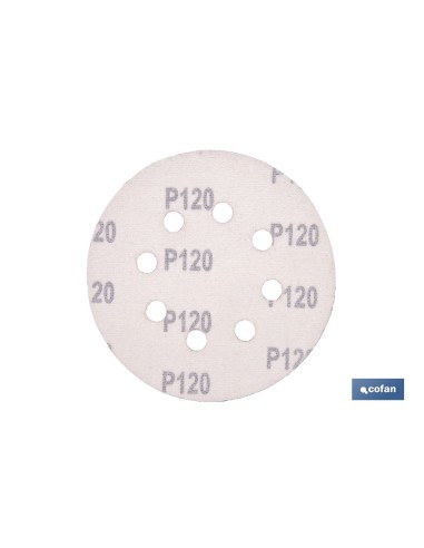 Pack mit 5 Schleifscheiben für Exzenterschleifer 8 Löcher Ø125 mm G 120
