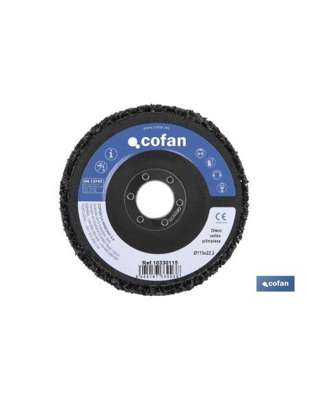 Pack of 5 felt cleaning discs fiber flat 125x22.2