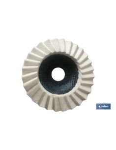 Pack of 5 felt flap discs for polishing ø115 mm