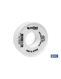 12m Roll PTFE Tape 12mm x 0.076mm for Plumbing