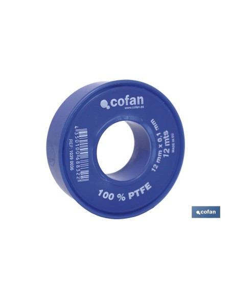 Pack 10 unités Rollo 12 mts Ruban PTFE 12mm x 0,10mm