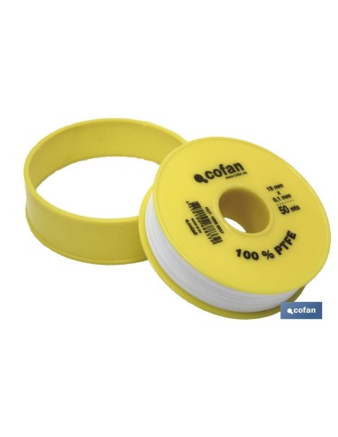 Pack de 10 unités Rollo 50 mts Ruban PTFE 19mm x 0,10mm