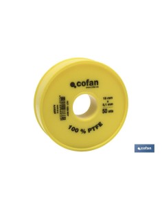PTFE Tape Roll 50 m 19mm x 0.10mm for Plumbing